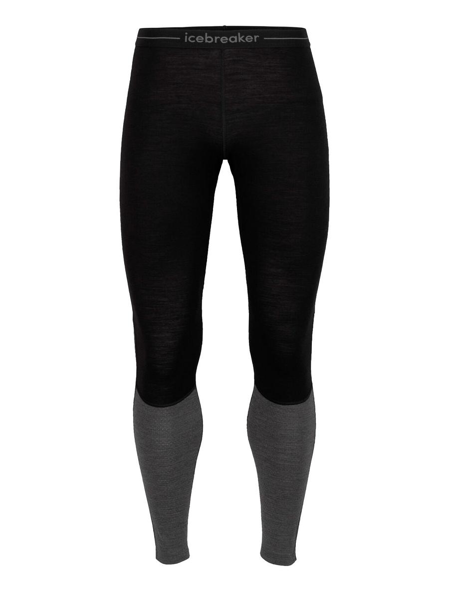 Black / Jet Heather Men's Icebreaker 200 ZoneKnit™ Merino Leggings Base Layers | USA 1341QMAZ